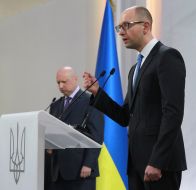 Arseniy Yatsenyuk and Aleksandr Turchinov