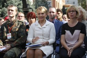 Igor Lutsenko, Yuliya Timoshenko and Irina Dovgan