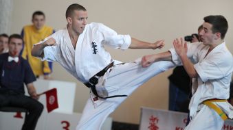 Participants of the Ukrainian championship in Kyokushin Karate