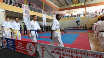 Participants of the Ukrainian championship in Kyokushin Karate