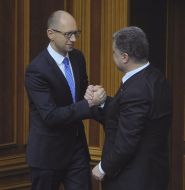 Petr Poroshenko and Arseniy Yatsenyuk