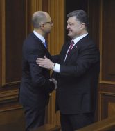 Petr Poroshenko and Arseniy Yatsenyuk
