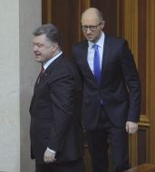Petr Poroshenko and Arseniy Yatsenyuk