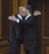 Petr Poroshenko and Arseniy Yatsenyuk