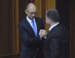 Petr Poroshenko and Arseniy Yatsenyuk