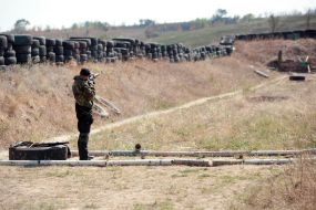 Військовослужбовець на полігоні