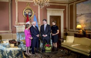 Petr Poroshenko and David Johnston