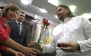 Vitaliy Klichko and Oles Sanin