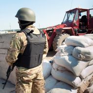 Military at the checkpoint