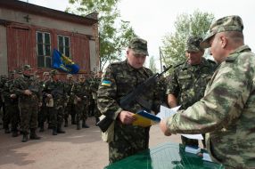 Soldiers of the 37th Battalion of territorial defense