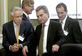 Günther Oettinger and Janez Kopac
