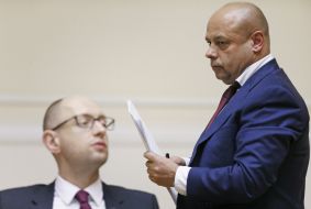 Arseniy Yatsenyuk and Yuriy Prodan