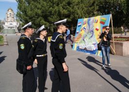 Граффити на тему «Окно в Европу» 