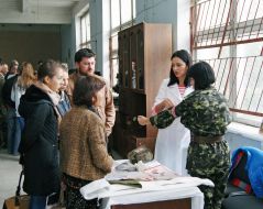 Occupation-instruction on first aid during the opening 