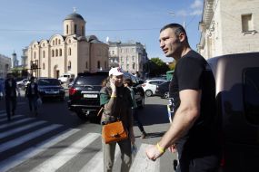 Vitali Klitschko during the charity race