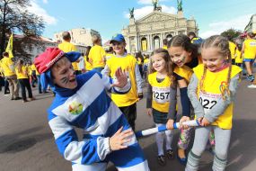 Participants of charity run