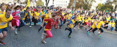 Participants of charity run