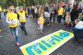 Participants of charity run