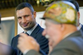 Vitaliy Klichko and Lech Walesa