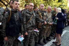 Soldiers of Zakarpattya law enforcement detachment