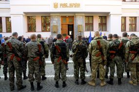 Soldiers of Zakarpattya law enforcement detachment