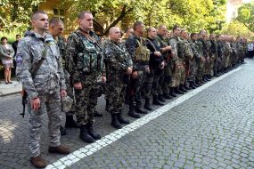 Soldiers of Zakarpattya law enforcement detachment