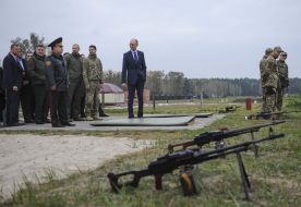 Arsen Avakov, Arseniy Yatsenyuk and Stepan Poltorak