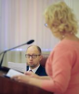 Arseniy Yatsenyuk and Lyudmila Denisova