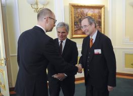 Werner Faymann and Arseniy Yatsenyuk