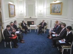 Werner Faymann and Arseniy Yatsenyuk