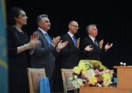 Victor Ognevyuk, Arseniy Yatsenyuk and Sergey Kvit