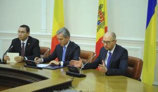 Victor Ponta, Yuri Leancă and Arseniy Yatsenyuk