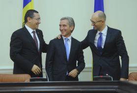Victor Ponta, Yuri Leancă and Arseniy Yatsenyuk