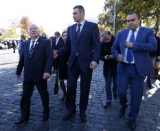 Vitaliy Klichko and Lech Walesa