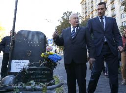 Vitaliy Klichko and Lech Walesa