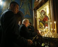 Vitaliy Klichko and Lech Walesa