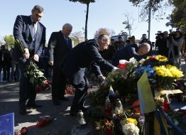 Vitaliy Klichko and Lech Walesa