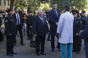 Vitaliy Klichko and Lech Walesa