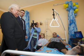 Vitaliy Klichko and Lech Walesa