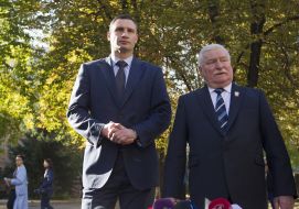 Vitaliy Klichko and Lech Walesa