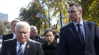 Vitaliy Klichko and Lech Walesa