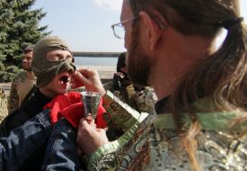 Бойцы батальона МВД "Святая Мария"