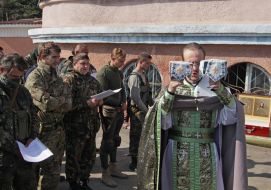 Бойцы батальона МВД "Святая Мария"