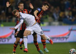 Andriy Yarmolenko, Yaroslav Rakitskiy and Taras Stepanenko
