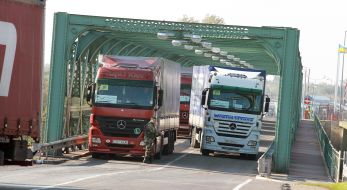 Trucks with humanitarian aid