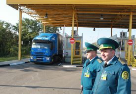 Trucks with humanitarian aid