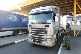 Trucks with humanitarian aid