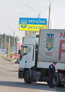 Trucks with humanitarian aid