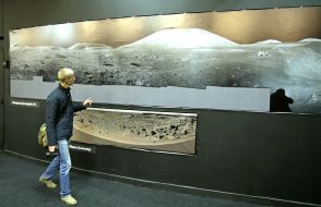 Panorama of the Moon and Mars 