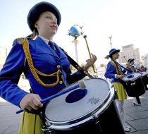 The group of drummers